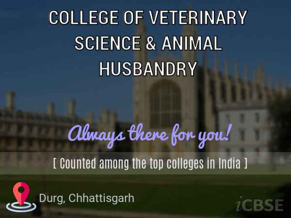 College of Veterinary Science & Animal Husbandry, Durg - Fees, Admissions,  Address and Reviews 2023