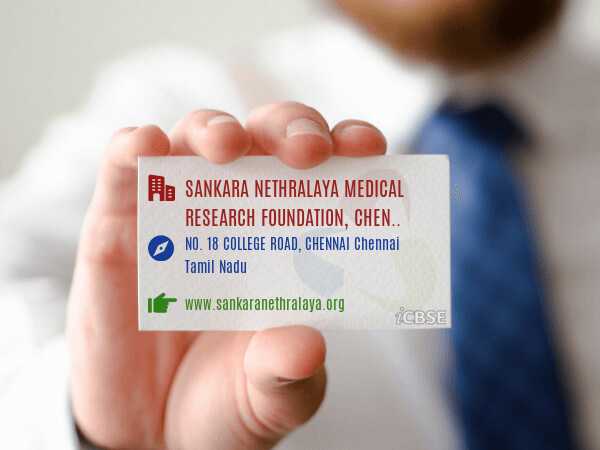 Sankara Nethralaya Medical Research Foundation, Chennai College Contact Card