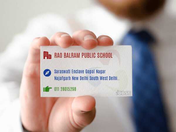 Rao Balram Public School Contact Card