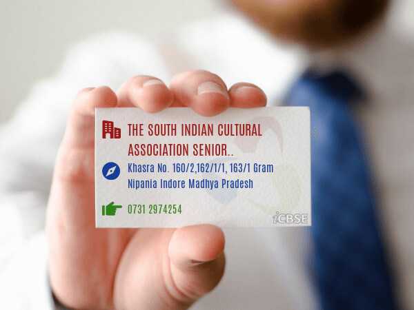 The South Indian Cultural Association Senior Secondary School Contact Card