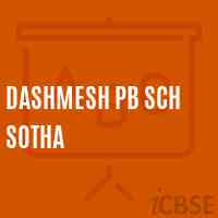 Dashmesh Pb Sch Sotha Primary School Logo