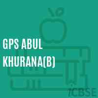 Gps Abul Khurana(B) Primary School Logo