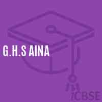 G.H.S Aina Middle School Logo