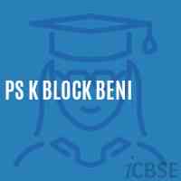 Ps K Block Beni Primary School Logo