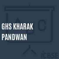 Ghs Kharak Pandwan Secondary School Logo
