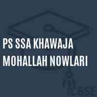 Ps Ssa Khawaja Mohallah Nowlari Primary School Logo