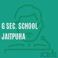 G Sec. School Jaitpura Logo