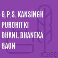 G.P.S. Kansingh Purohit Ki Dhani, Bhaneka Gaon Primary School Logo
