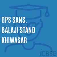 Gps Sans. Balaji Stand Khiwasar Primary School Logo