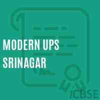 Modern Ups Srinagar Middle School Logo