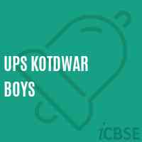Ups Kotdwar Boys Middle School Logo