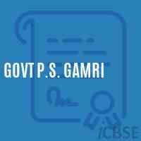 Govt P.S. Gamri Primary School Logo