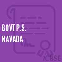 Govt P.S. Navada Primary School Logo