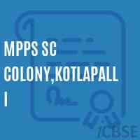 Mpps Sc Colony,Kotlapalli Primary School Logo