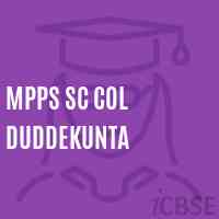 Mpps Sc Col Duddekunta Primary School Logo