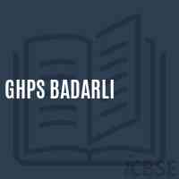 Ghps Badarli Middle School Logo