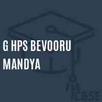 G Hps Bevooru Mandya Middle School Logo