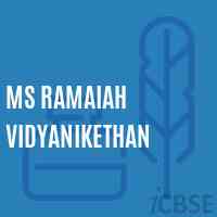 Ms Ramaiah Vidyanikethan Secondary School Logo