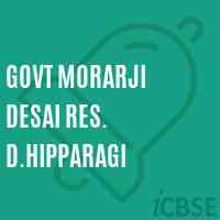 Govt Morarji Desai Res. D.Hipparagi Secondary School Logo