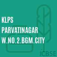 Klps Parvatinagar W.No.2.Bgm.City Primary School Logo