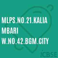 Mlps.No.21.Kaliambari W.No.42.Bgm.City Primary School Logo