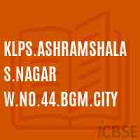 Klps.Ashramshala S.Nagar W.No.44.Bgm.City Primary School Logo
