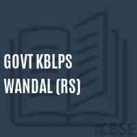 Govt Kblps Wandal (Rs) Primary School Logo