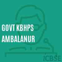 Govt Kbhps Ambalanur Middle School Logo