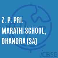 Z. P. Pri. Marathi School, Dhanora (Sa) Logo