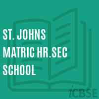 St. Johns Matric Hr.Sec School Logo