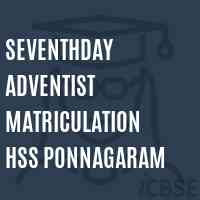 Seventhday Adventist Matriculation Hss Ponnagaram Senior Secondary School Logo