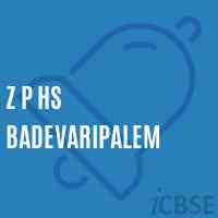 Z P Hs Badevaripalem Secondary School Logo