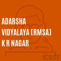 Adarsha Vidyalaya [Rmsa] K R Nagar School Logo