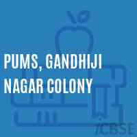 Pums, Gandhiji Nagar Colony Middle School Logo