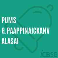 Pums G.Paappinaickanvalasai Middle School Logo