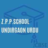 Z.P.P.School Undirgaon Urdu Logo