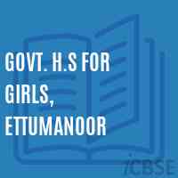 Govt. H.S For Girls, Ettumanoor Secondary School Logo