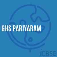 Ghs Pariyaram Secondary School Logo