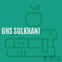 Ghs Sulkhani Secondary School Logo