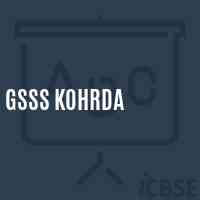 Gsss Kohrda High School Logo