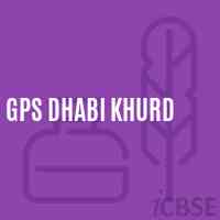 Gps Dhabi Khurd Primary School Logo