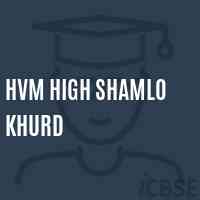 Hvm High Shamlo Khurd Secondary School Logo