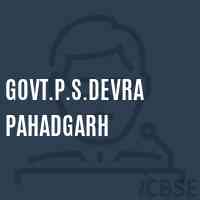 Govt.P.S.Devra Pahadgarh Primary School Logo