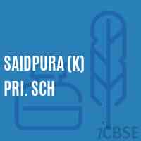 Saidpura (K) Pri. Sch Primary School Logo