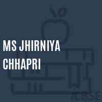 Ms Jhirniya Chhapri Middle School Logo