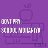 Govt Pry. School Mohaniya Logo
