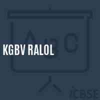 Kgbv Ralol School Logo