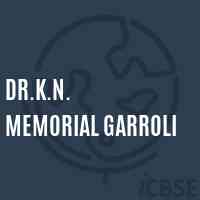 Dr.K.N. Memorial Garroli Middle School Logo