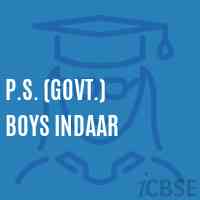 P.S. (Govt.) Boys Indaar Primary School Logo
