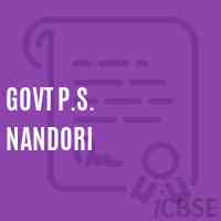 Govt P.S. Nandori Primary School Logo